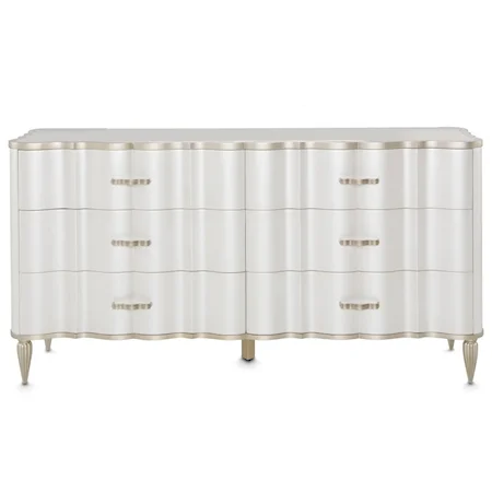 Glam 6-Drawer Dresser